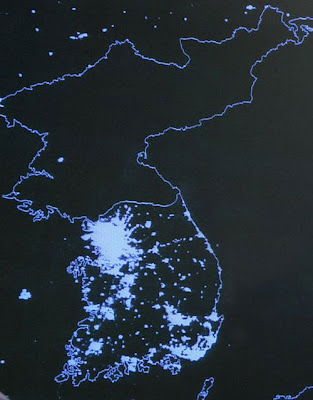 And speaking of Korea, north korea at night compared to south korea. And speaking of Korea,