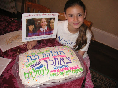 Goodbye cake from the Fifth Grade girls