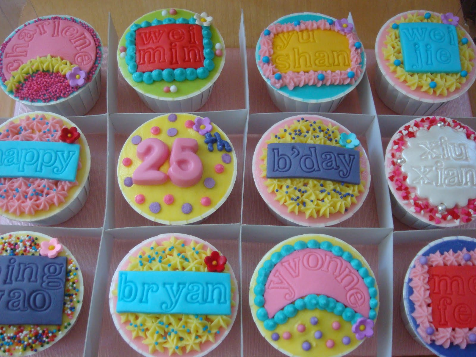 Petite Cupcakes Customized Names