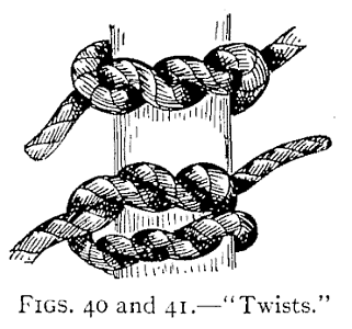 Illustration: Figs. 40 and 41.—'Twists.'