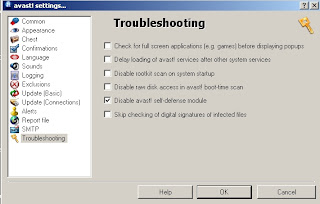 Disable Avast