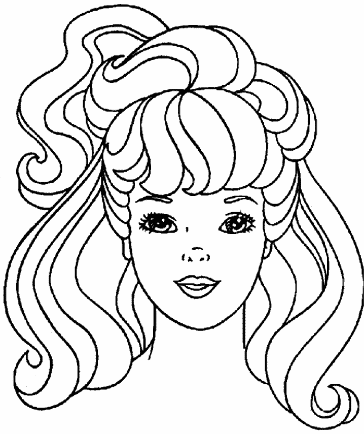 Hair coloring pages barbie >> Disney Coloring Pages
