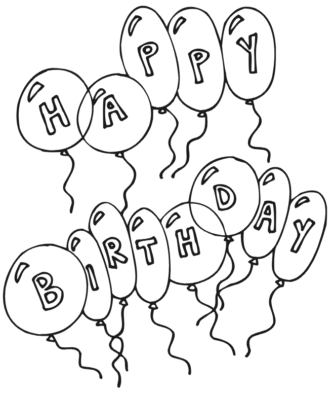 birthday balloons cartoon. happy irthday cartoon