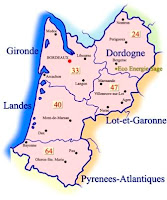 Carte de la région Aquitaine et de ses 5 départements : Gironde, Pyrénées-Atlantiques, Dordogne, Landes, Lot-et-Garonne aquitaine carte image gironde landes pyrenees atlantiques departements classements entreprises groupes emplois chiffre affaires activites top employeurs societes secteurs embauchent cartes plans grosses plus importantes palmarès région region liste