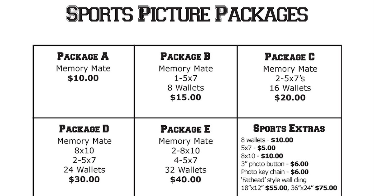 Pk Photo 2010 Sports Team & Individual Print Pricing
