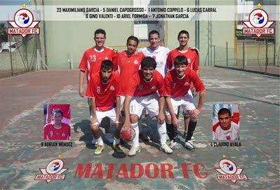 EL EQUIPO MATADOR FC 2009 - MAXI, DANI, ANTONIO, LUCAS, GINO, ARIEL, GUACHIN, ADRI, NEGRO