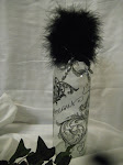 Custom Feathers wine bottle