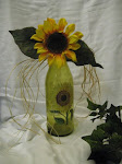 Sunflower wine bottle
