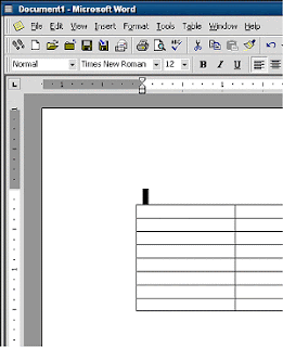 blank word table