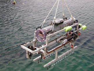 Vehicle being lowered into water