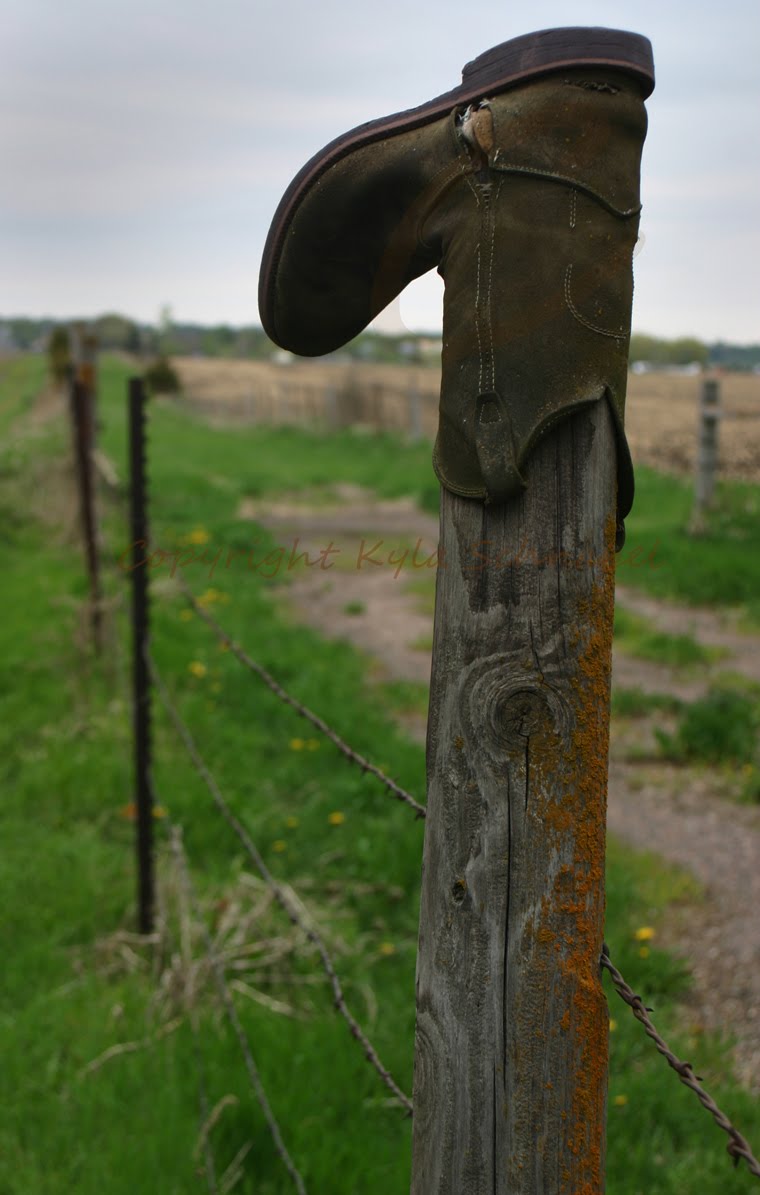 Boot on a fence post! ** Imaginative Imagery