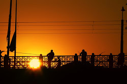 galata bridge sunset