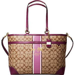 Shopping With Ayu: COACH 82 Heritage Stripe Multifunction Tote / Baby Diapers Bag Style 12351