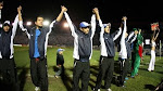 Seleccionados de Futbol Sala en su homenaje en el Mateo Flores.