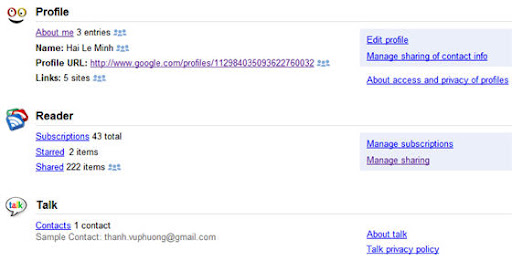 Google Dashboard