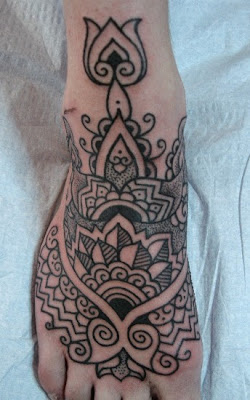 Inspired Henna Foot Tattoo