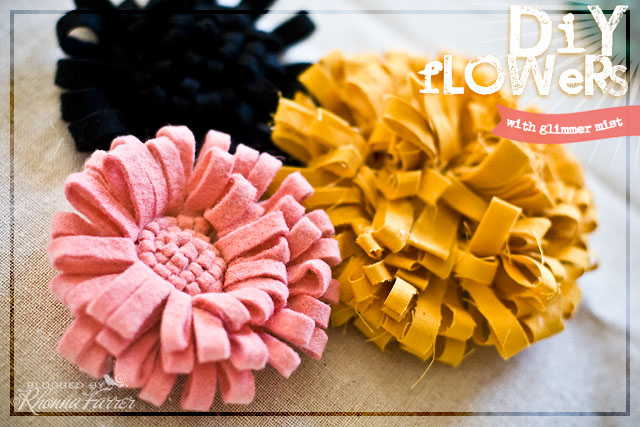 suede flowers