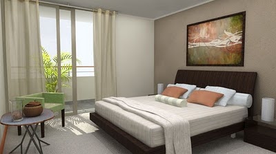 Decoracion Diseño: Dormitorio con terraza, para quienes gustan de tener