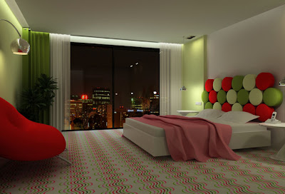 DORMITORIO ROJO Y VERDE