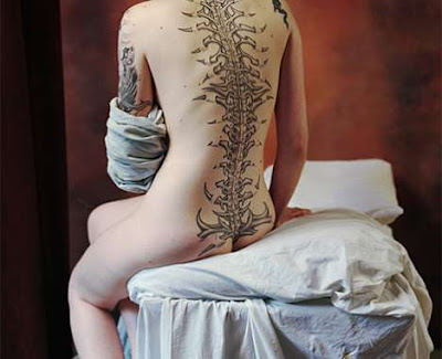 american traditional tattoo_12. Spine Tattoos, theme tattoo