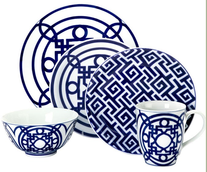 Dose of Design Love it! Greek Key dinnerware set
