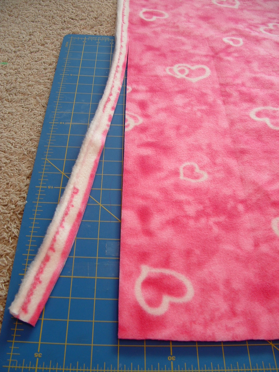 Pieces by Polly Single Layer NoSew "Braided" Fleece Blankets Tutorial