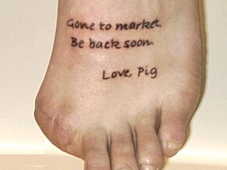 peace and love foot tattoos. of clever foot tattoos