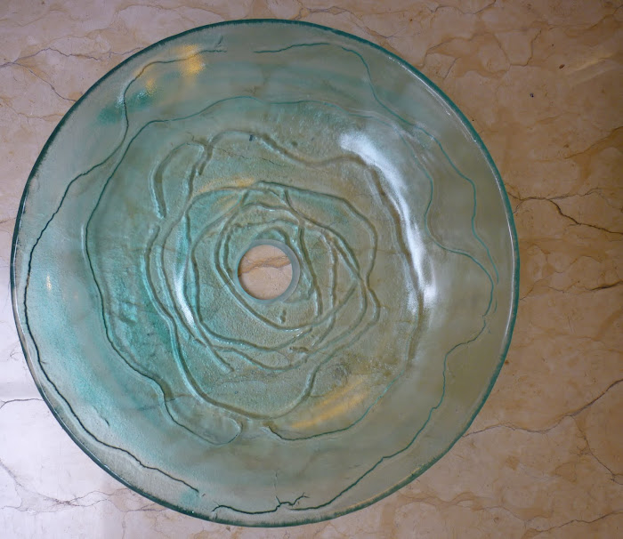 Ovalín para lavabo con efecto de agua en remolino