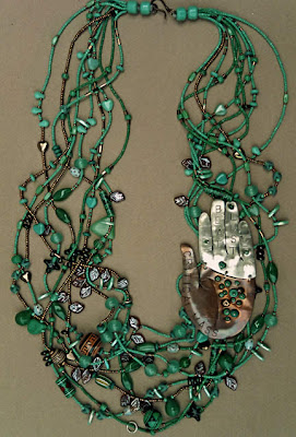 Beaded necklace by Robin Atkins, bead artist