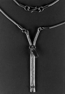 metalsmith, sterling silver zipper necklace by Robin Atkins
