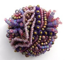 improvisational bead embroidery, robin atkins, beaded button