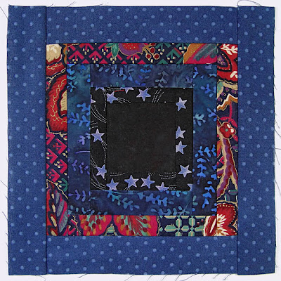 God's Eye Quilt, block 9, by Robin Atkins