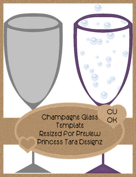 Champagne Bottle Card Template