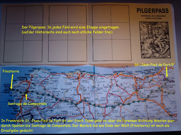 Pilgerpass und Weg mit Etappen (11.04.08)