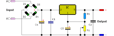 Regulator Power Supply 1A Circuit Schematic Regulator Power Supply 1A Circuit Schematic