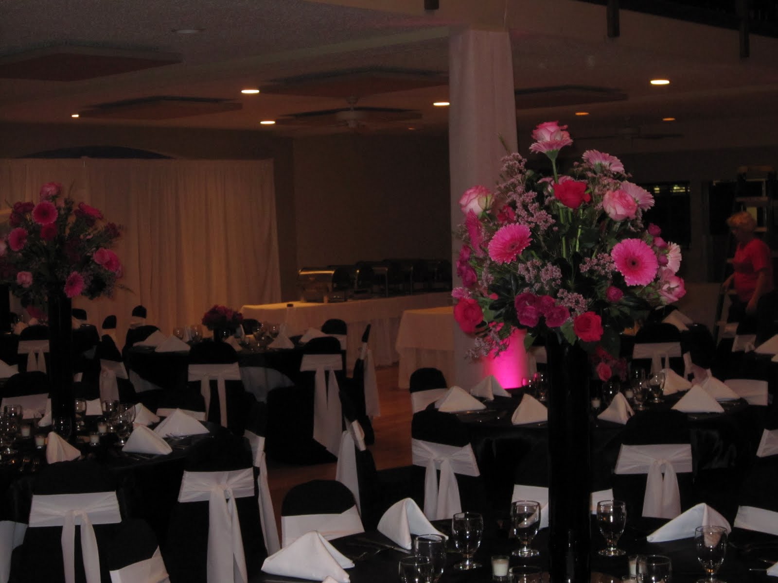cocoonpatt black white and pink wedding decorations