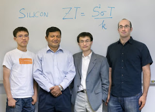 From left, Renkun Chen, Arun Majumdar, Peidong Yang and Allon Hochbaum