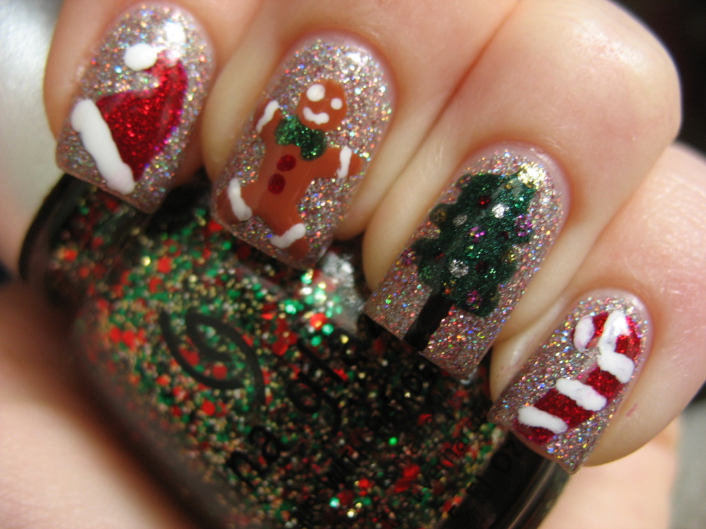 Kiss My Acetone Christmas Nails