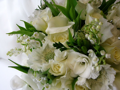 White Wedding Bouquets With Crystals. This was Leslie#39;s ridal