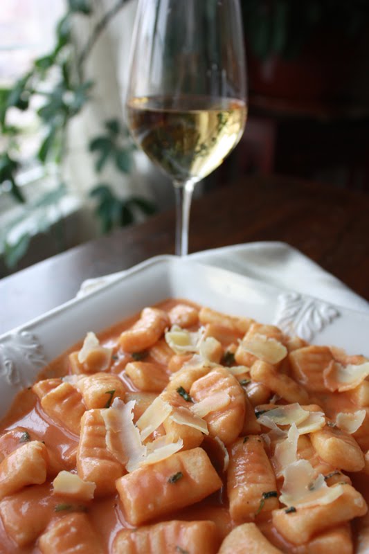 Roasted Garlic Gnocchi with White Wine Rose Sauce Our Kitchen Island