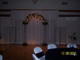 Arched Cathedral Iron Colums Backdrop