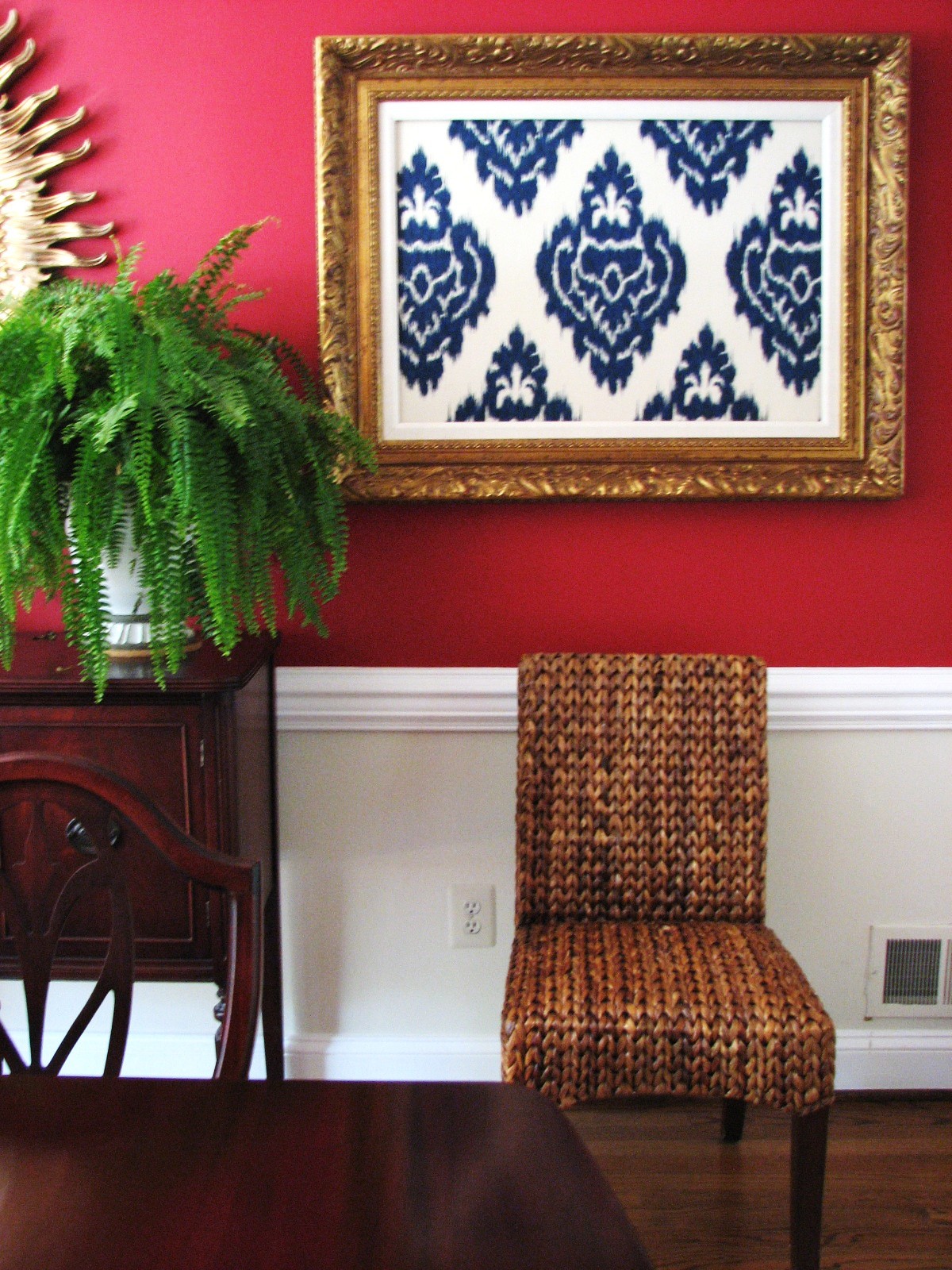 Pure Style Home Client Dining Room & Framed Fabric Panels