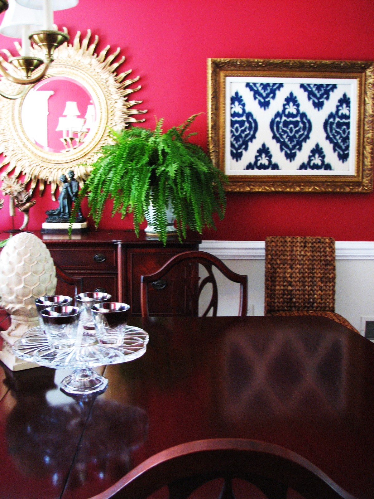 Pure Style Home Client Dining Room & Framed Fabric Panels