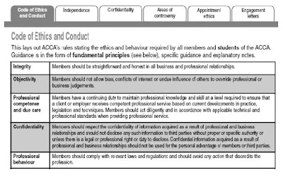 Cima code of practice virtues image