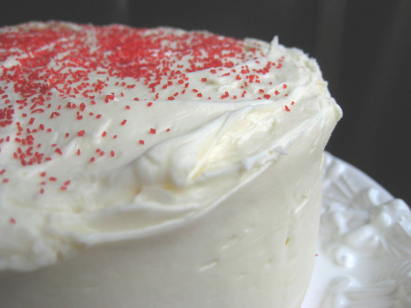 The Hedonistic Kitchen Red Velvet Cake with White