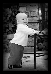 Ethan by the fireplace