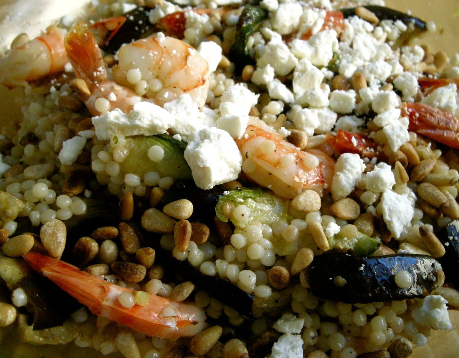 Foodism Mom Israeli Couscous Salad With Roasted Shrimp...
