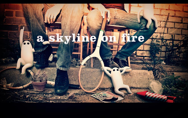 skyline on fire