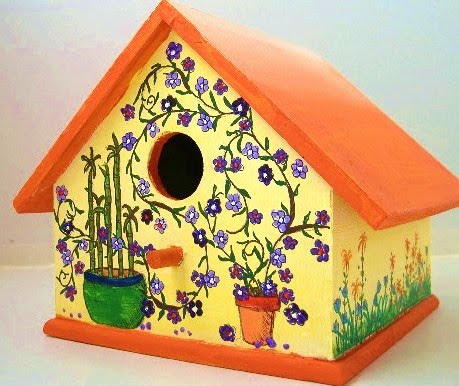 Hand Painted birdhouse