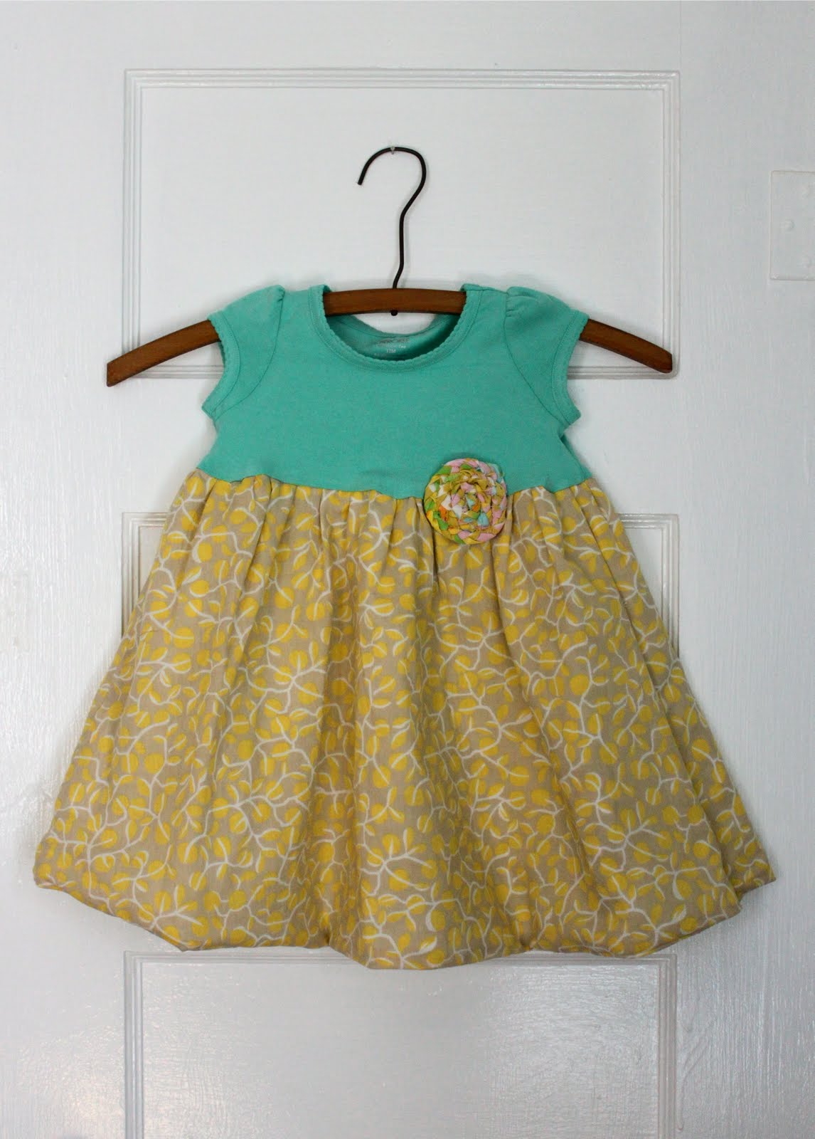 Smile and Wave DIY Onesie to Dress Tutorial